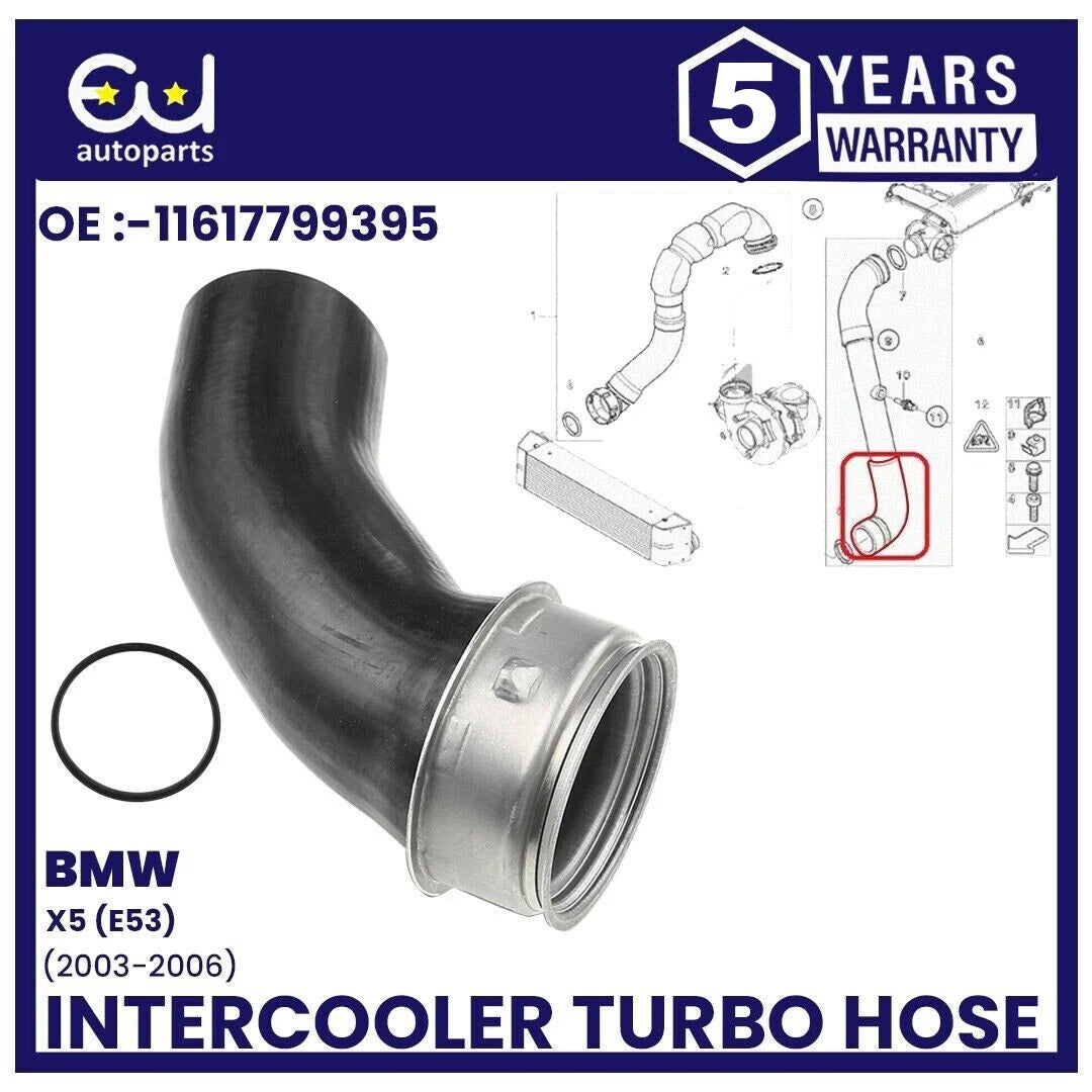 INTERCOOLER PIPE TURBO HOSE FOR BMW E53 X5 3.0D 2003-06 11617799395 11617790094