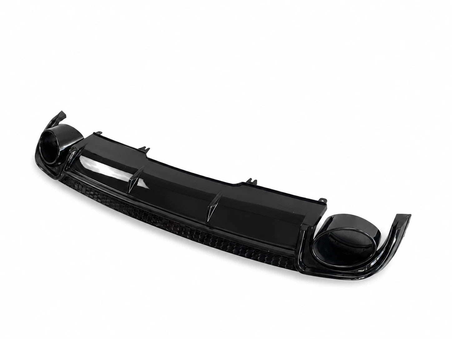 FOR AUDI A4 B9 STANDARD RS4 LOOK REAR BUMPER DIFFUSER W/TAILPIPE GLOSS 2015-2019