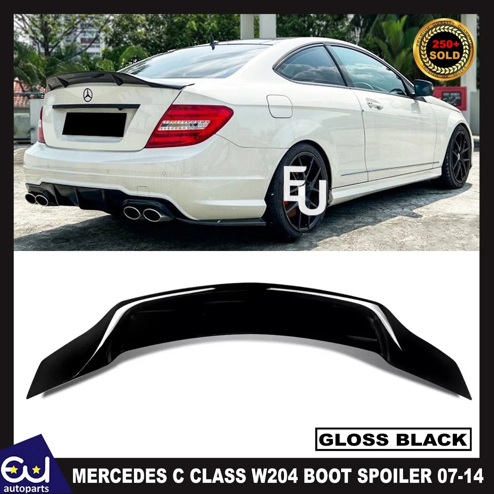 REAR TRUNK BOOT SPOILER DUCKTAIL PSM STYLE FOR MERCEDES C CLASS W204 SALOON 7-14
