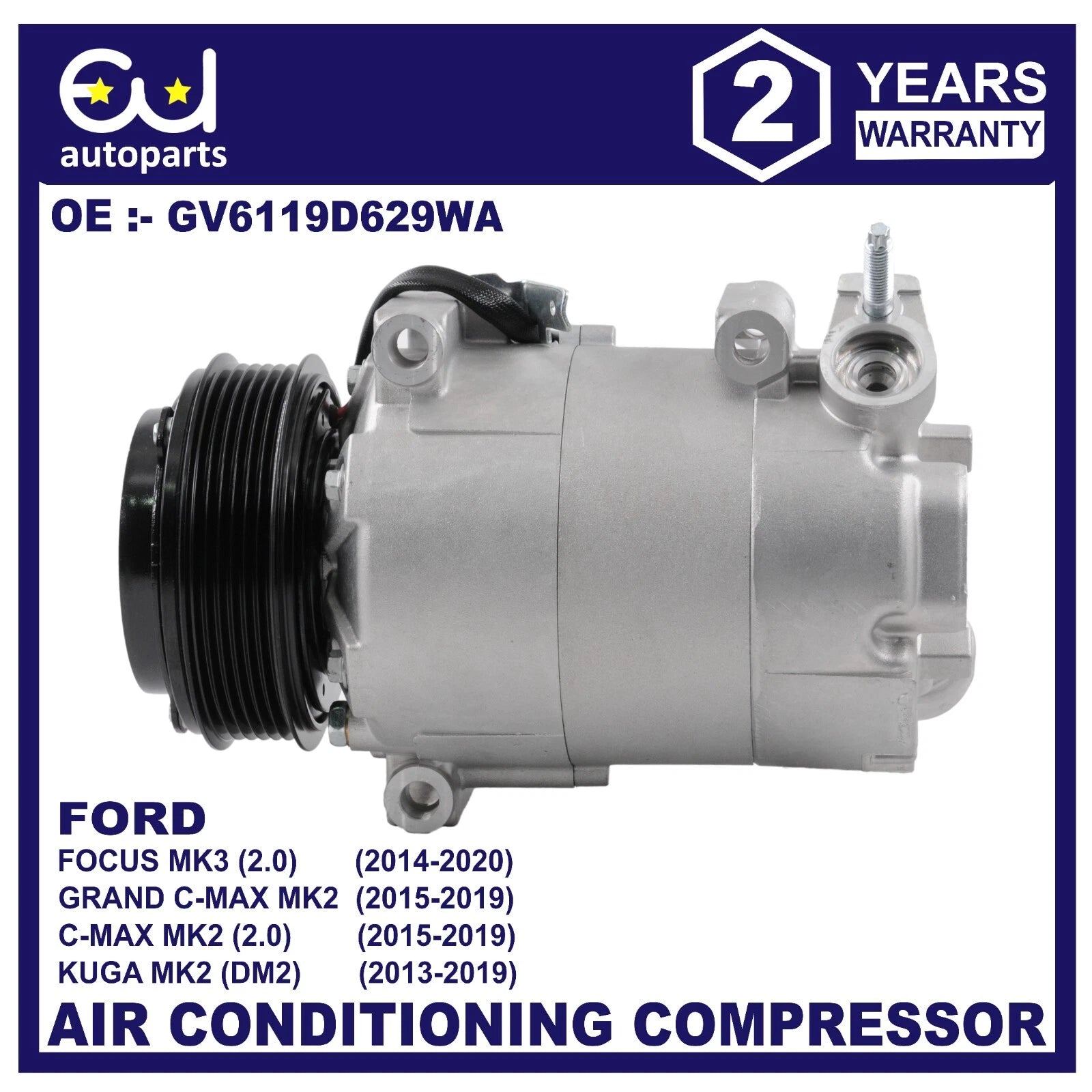 AIR CON AC COMPRESSOR FOR FORD FOCUS MK3 KUGA GRAND C-MAX MK3 14-ON 2.0 2034564