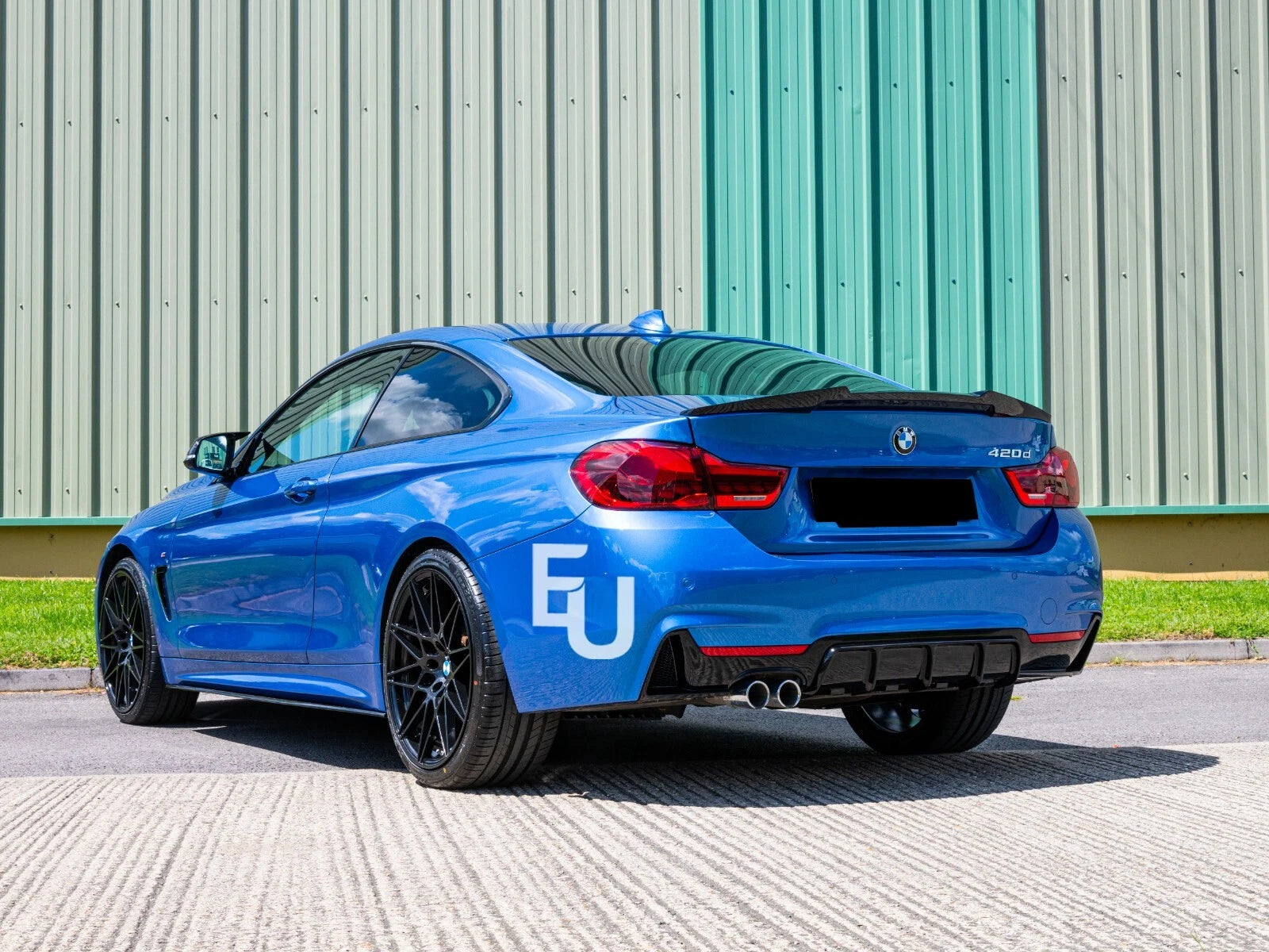 FOR BMW 4 SERIES F32 F33 F36 M SPORT REAR BUMPER DIFFUSER GLOSS BLACK 2013-2020