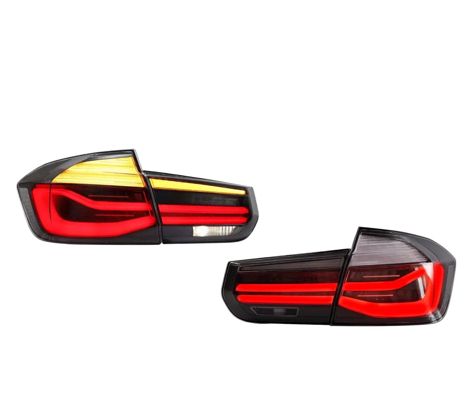 PAIR LED TAIL LIGHTS FOR BMW F30 F35 F80 M3 LCI STYLE CLEAR REAR LAMPS 2012-2018