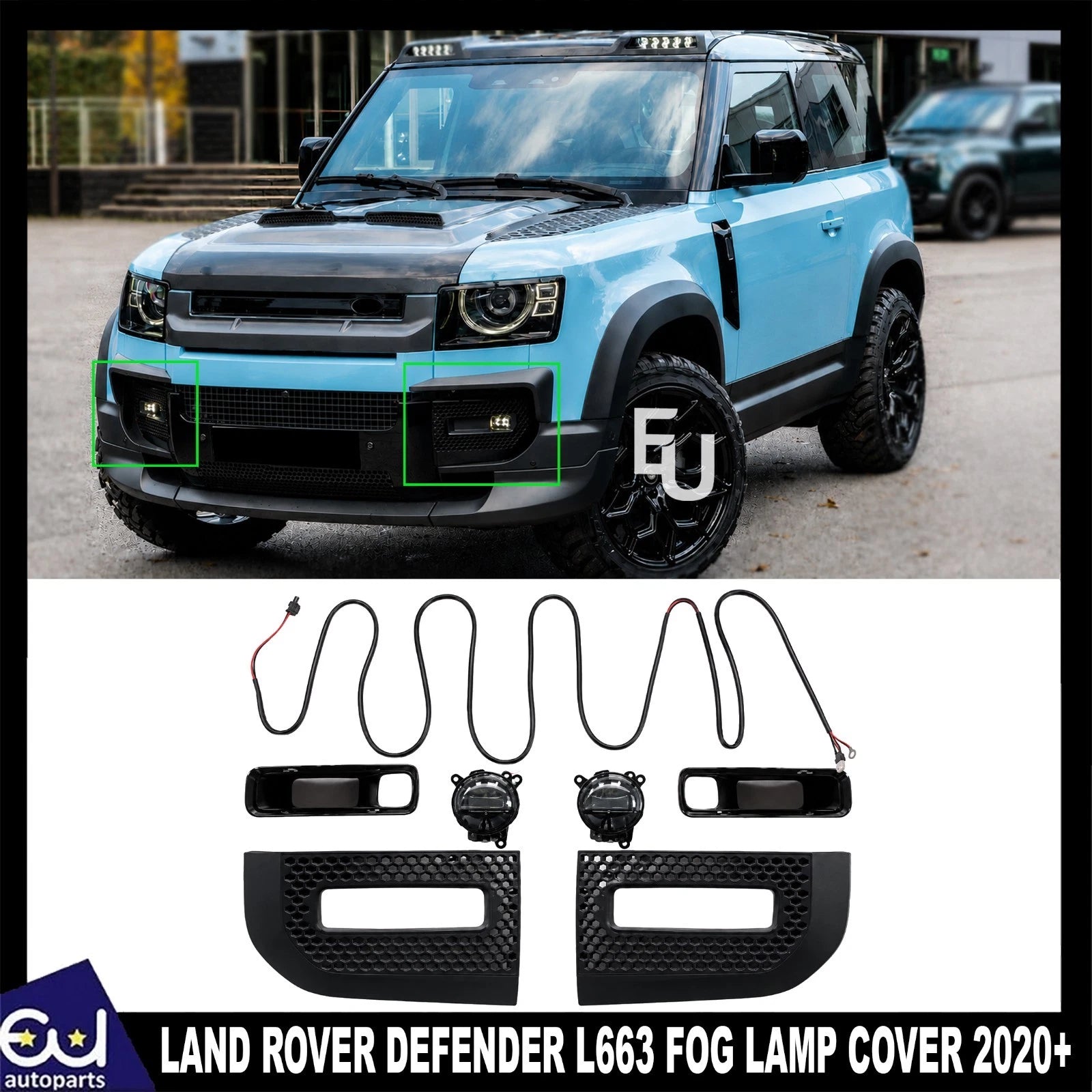LED FRONT BUMPER FOG LIGHT KIT FOR LAND ROVER DEFENDER L663 2020+