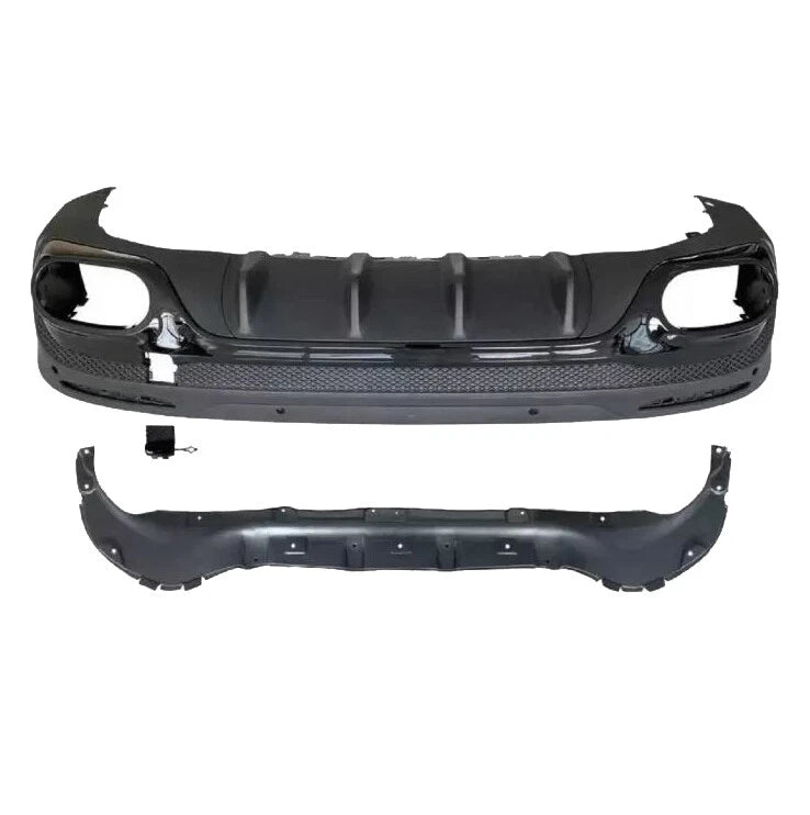 FOR MERCEDES GLB X247 AMG GLB45 STYLE REAR DIFFUSER VALANCE & BLK TAILPIPES 19+