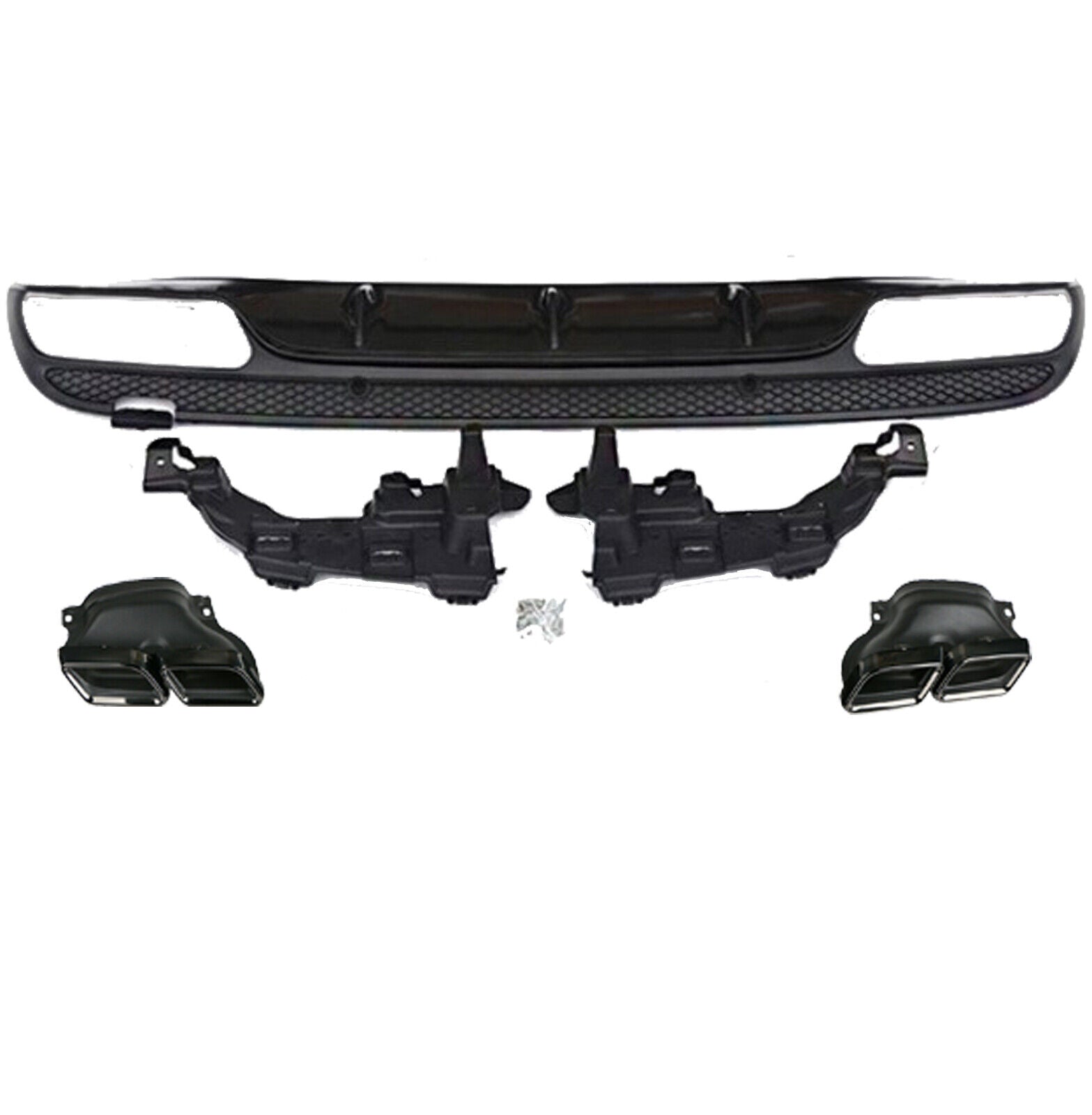 FOR MERCEDES BENZ C CLASS W205 AMG C63 REAR DIFFUSER BUMPER AMG SEDAN 2015-2018