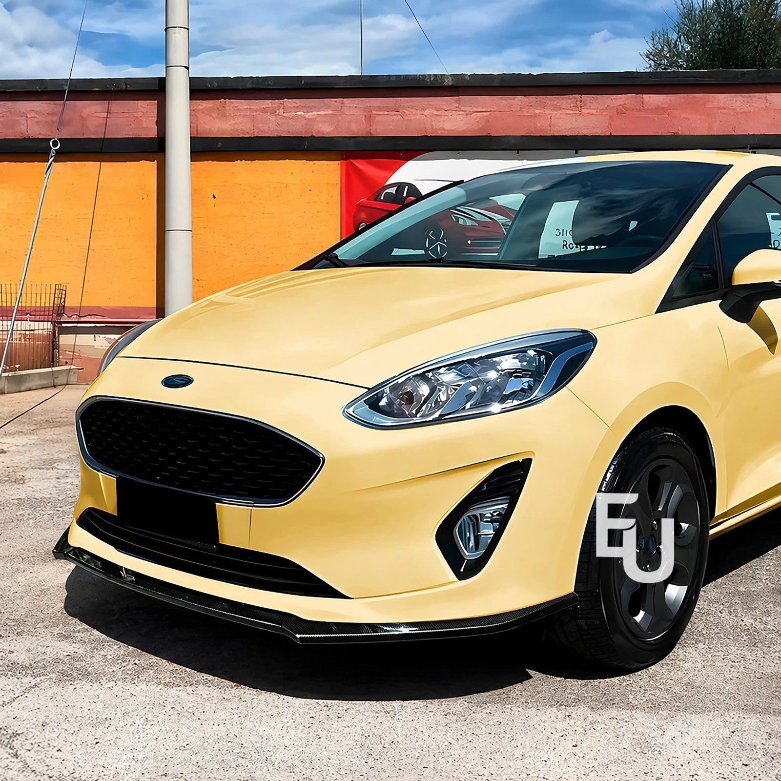 FOR FORD FIESTA MK8 TITANIUM FRONT BUMPER SPLITTER SPOILER LIP GLOSS BLACK 2018+
