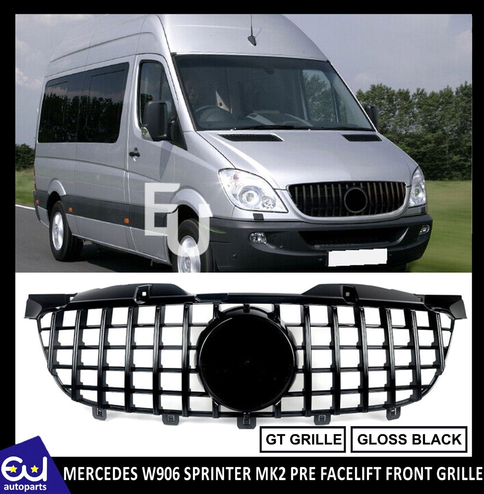 FOR MERCEDES W906 SPRINTER MK2 PRE FACELIFT FRONT BUMPER GRILLE GRILL
