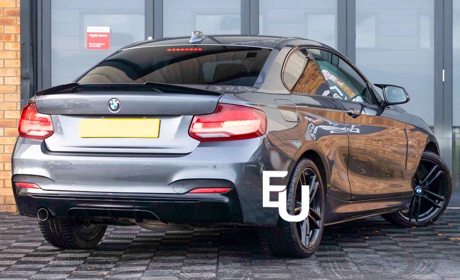 MP STYLE REAR BUMPER DIFFUSER LIP SINGLE OUTLET FOR BMW 2 SERIES F22 F23 14-21