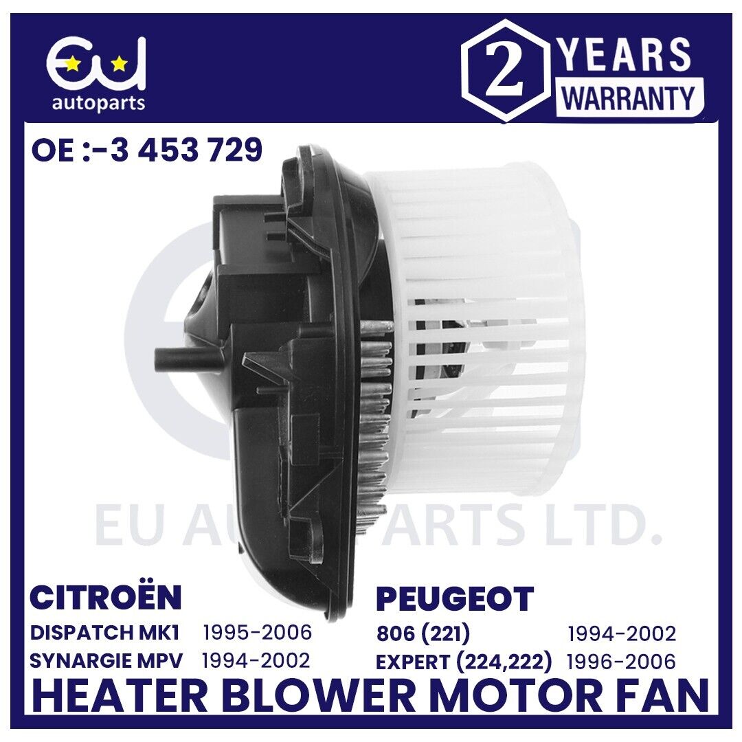 HEATER BLOWER MOTOR FAN W/ RESISTOR LEFT FOR CITROEN DISPATCH PEUGEOT EXPERT 806