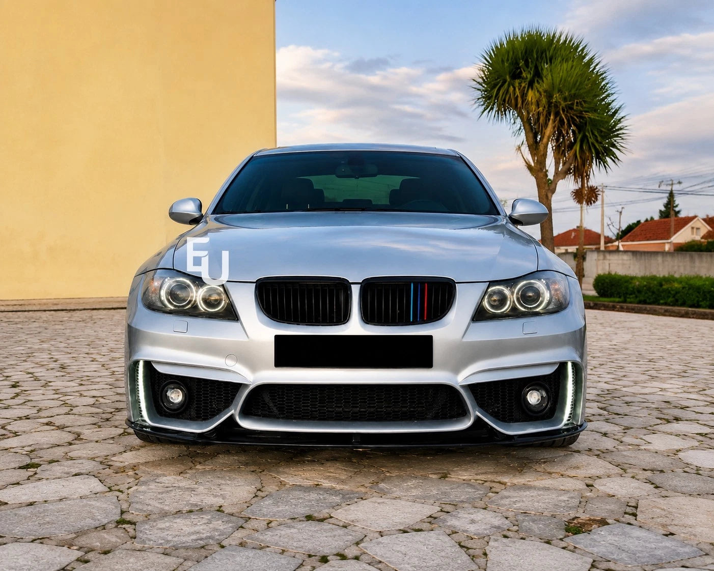FOR BMW 5 SERIES E60 E61 2003-2010 M4 STYLE FRONT BUMPER SPLITTER WASHER HOLES