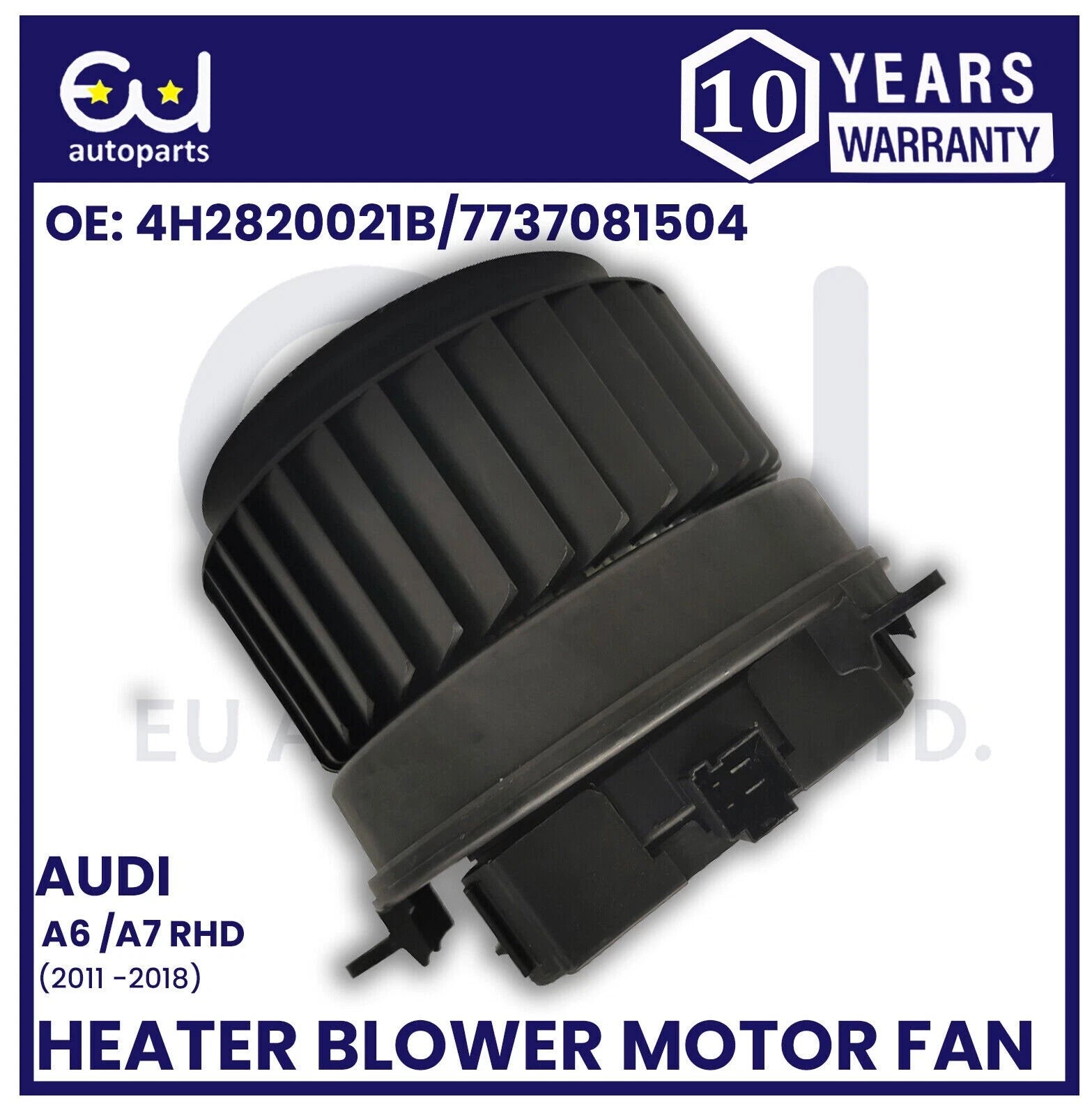 FOR AUDI A6 C7 A7 4G A8 4H HEATER BLOWER MOTOR FAN 11-18 4H2820021B RHD
