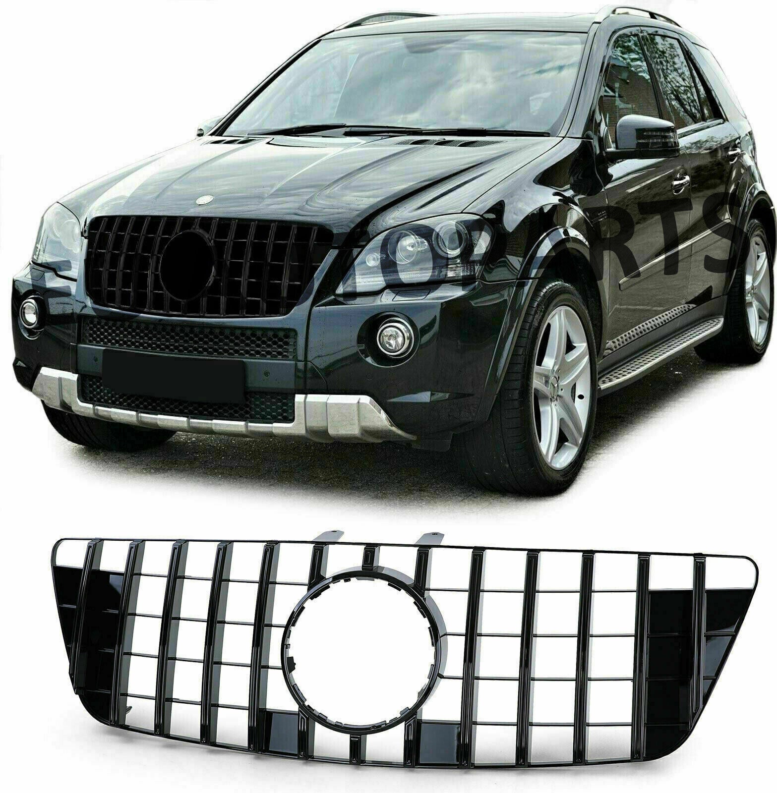 FOR MERCEDES M CLASS ML W164 FACELIFT 09-2011 FRONT GT R GRILLE GRILL BLACK MESH