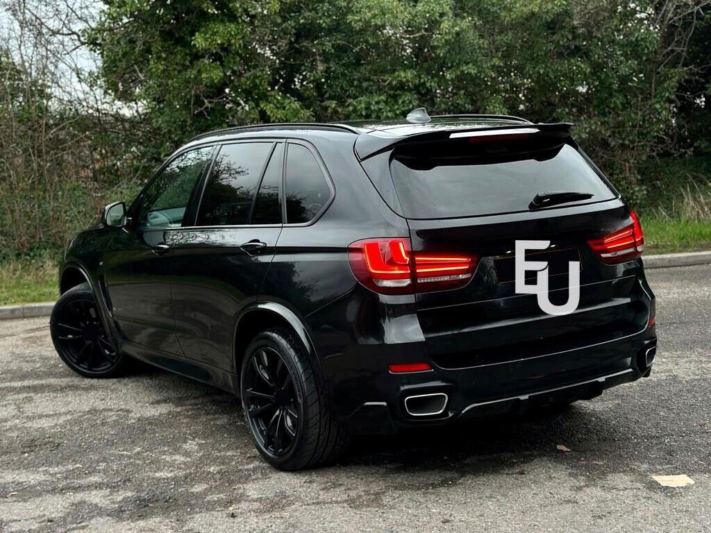 FOR BMW X5 F15 M SPORT REAR DIFFUSER LIP SPLITTER VALANCE GLOSS BLACK