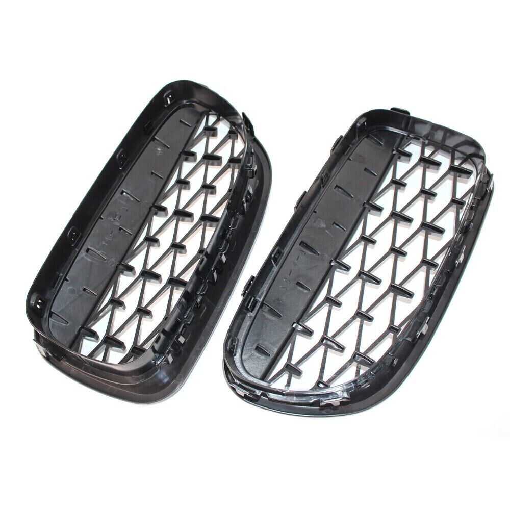 FOR BMW F10 F11 5 SERIES KIDNEY GRILLE GRILL DIAMOND LOOK CHROME SILVER M5 10-16