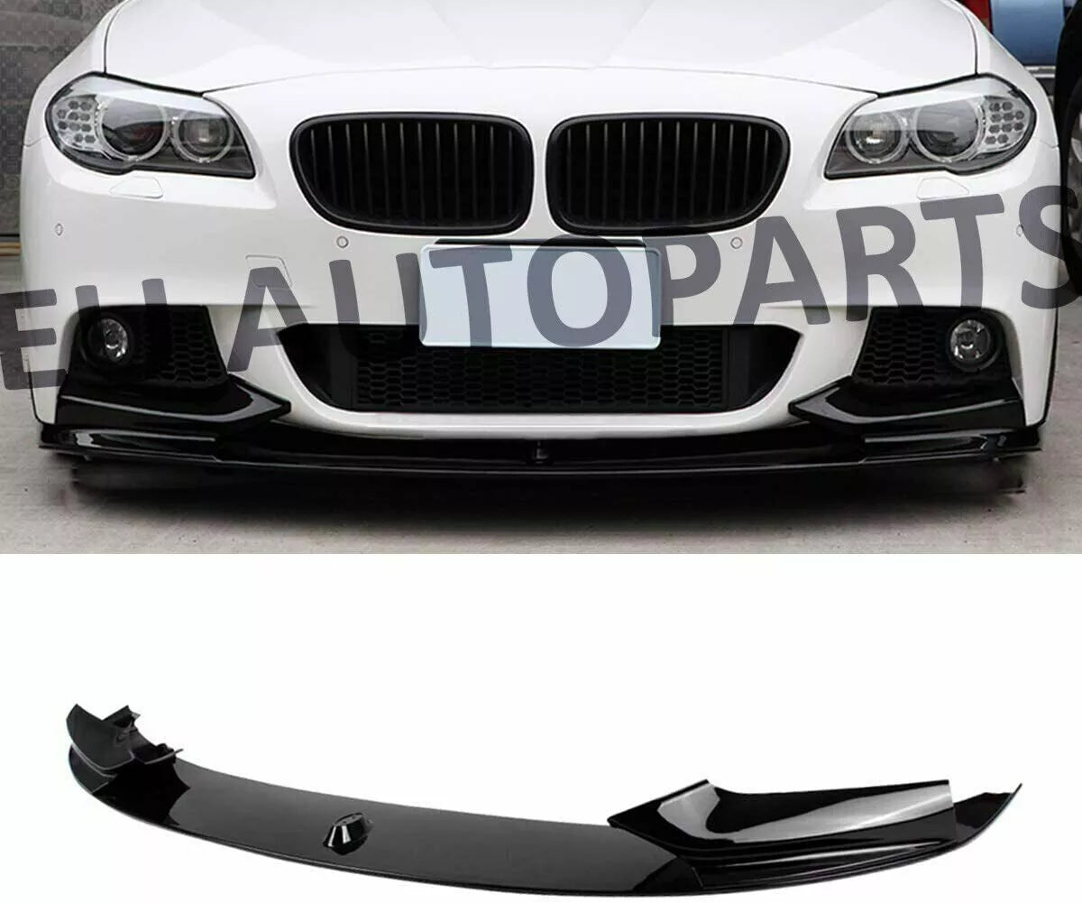 FOR BMW 5 SERIES F11 F10 M SPORT FRONT BUMPER SPLITTER LIP SPOILER GLOSS BLACK