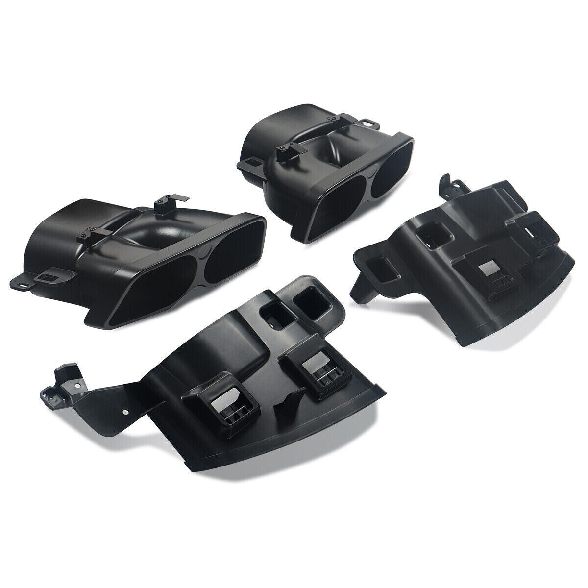 FOR MERCEDES GLE GLS W166 X166 REAR DIFFUSER WITH LIGHT & TAILPIPES BLACK 15-19