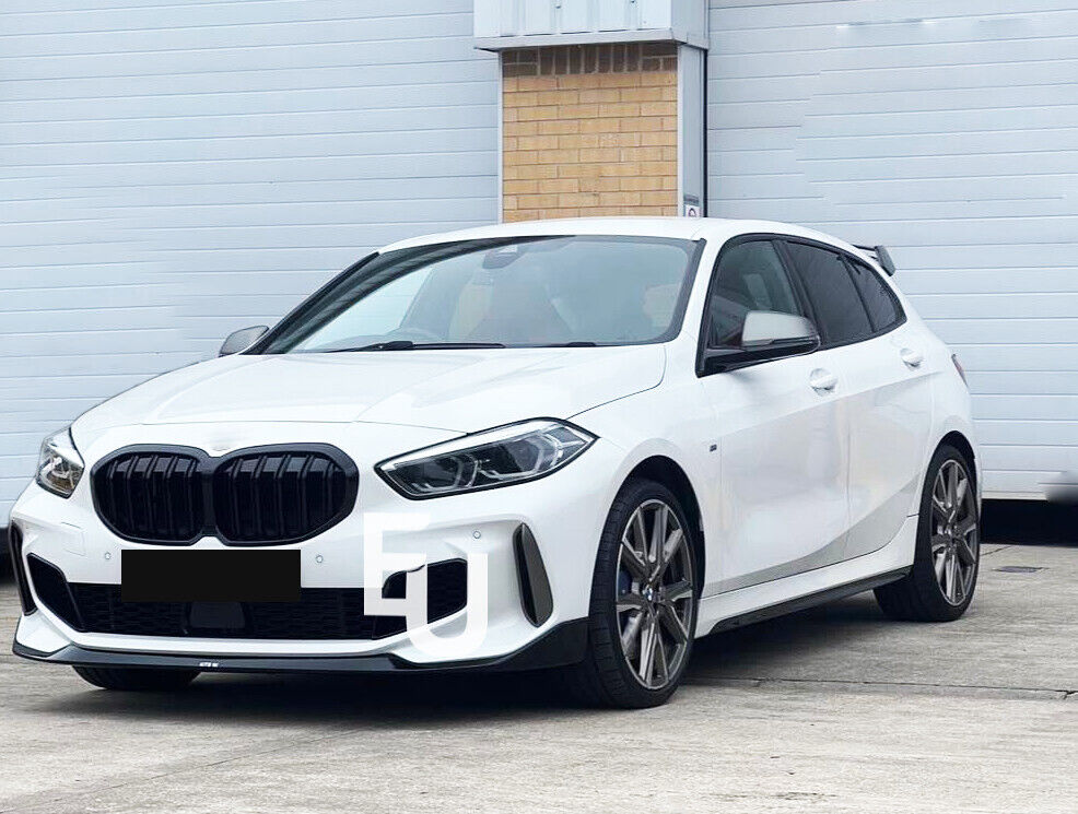 FOR BMW 1 SERIES F40 DOUBLE SLAT M SPORT FRONT GRILLE GRILL GLOSS BLACK 2019