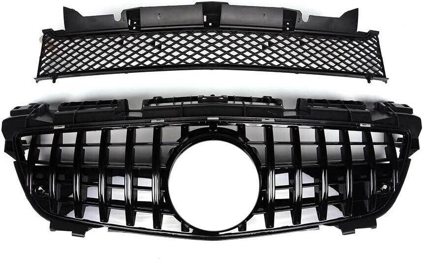 FOR MERCEDES SLK CLASS R172 FRONT GRILLE PANAMERICANA GT STYLE GLOSS BLACK 11-15