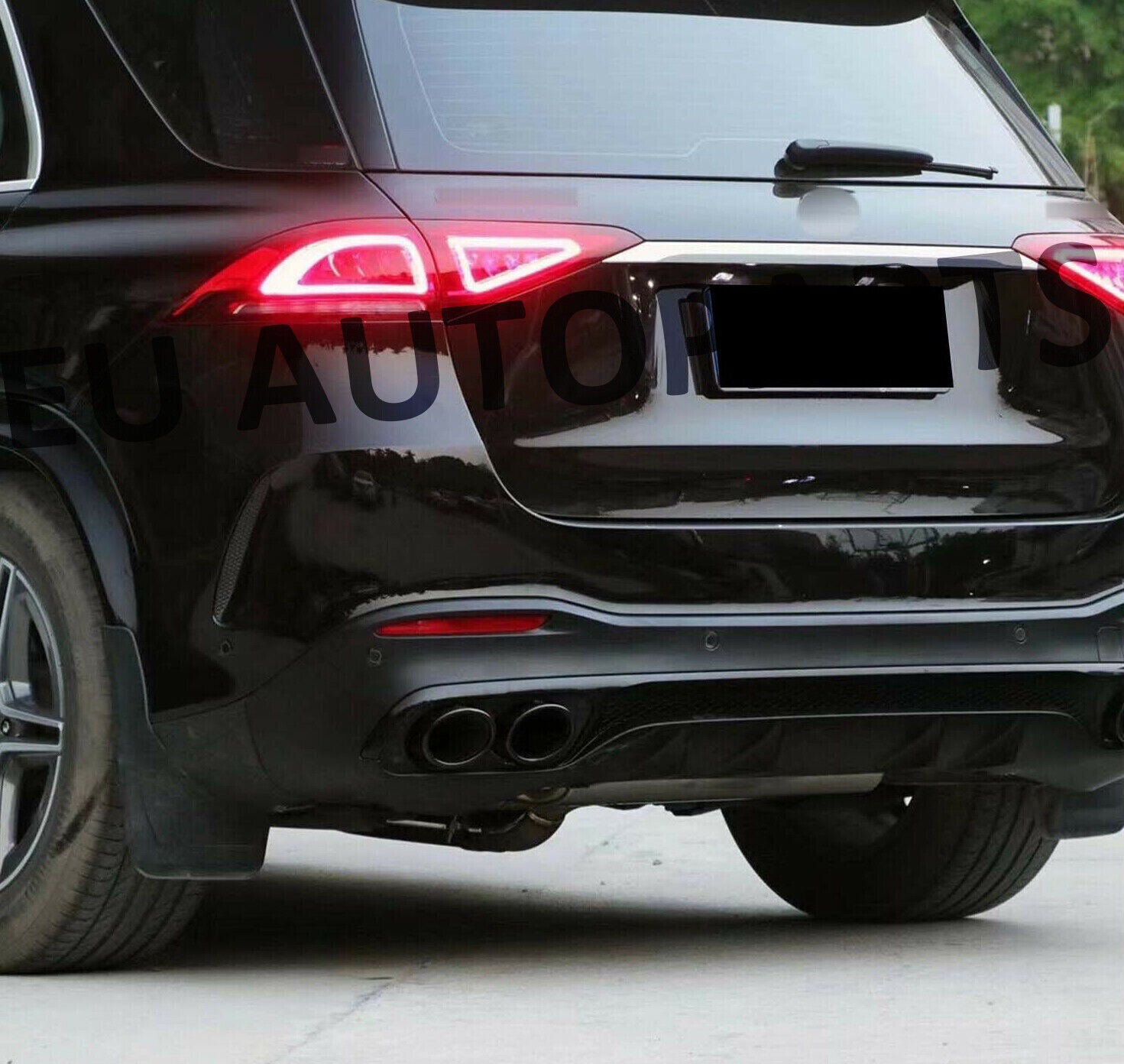 FOR MERCEDES GLE ML V167 AMG GLE53 STYLE REAR DIFFUSER & BLACK TAILPIPES 2019+