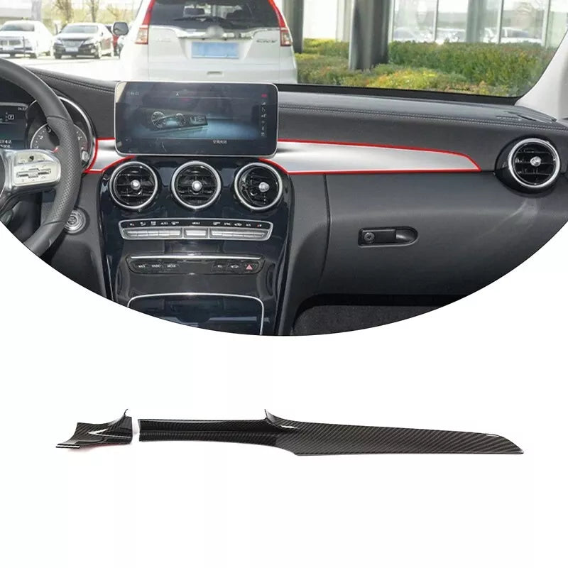 FOR MERCEDES C GLC CLASS W205 C205 X253 DASHBOARD TRIM LEFT CARBON PANEL COVER