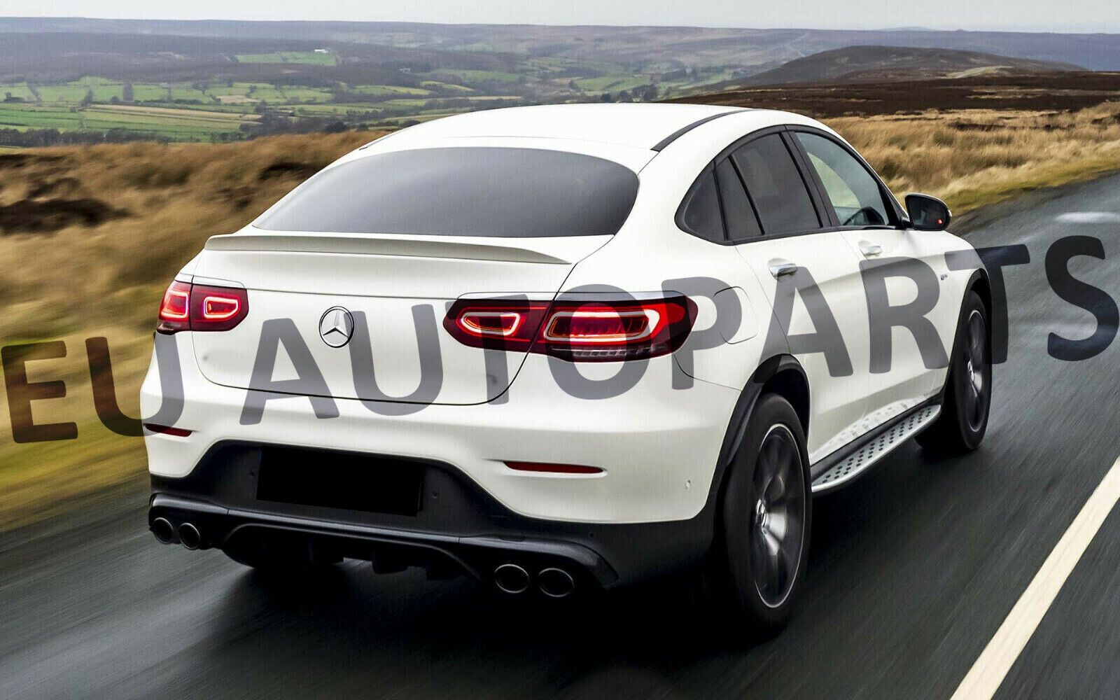 REAR DIFFUSER & BLACK PIPES FOR MERCEDES GLC C253 COUPE AMG GLC43 STYLE 2016+