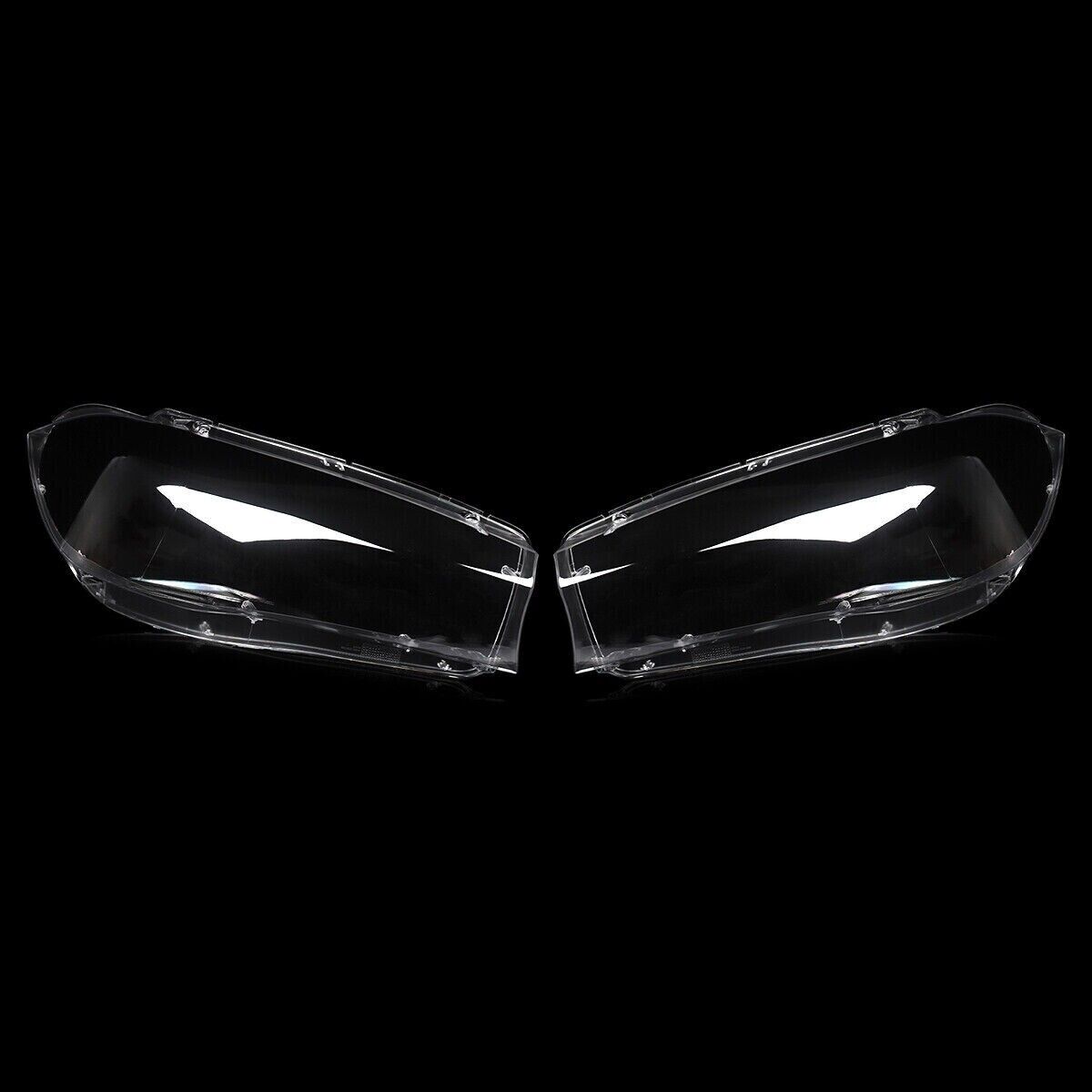 L+R HEADLIGHT LENS COVER HEADLAMP SHELL FOR BMW X5 F15 X6 F16 2014-2017