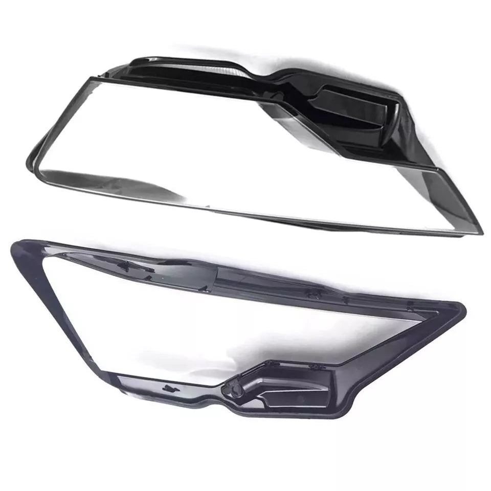 FOR AUDI A6 C8 LEFT RIGHT SIDE PAIR FRONT HEADLIGHT HEADLAMP LENS COVER 2018-20
