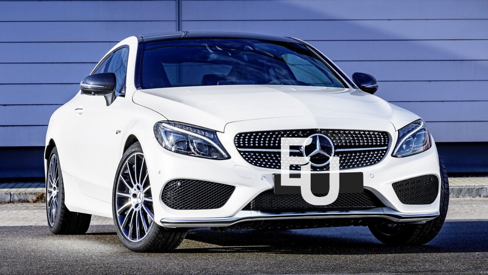 2X FRONT HEADLIGHT COVER LAMP LENS FOR MERCEDES-BENZ W205 C180 C200 C300 2015-18