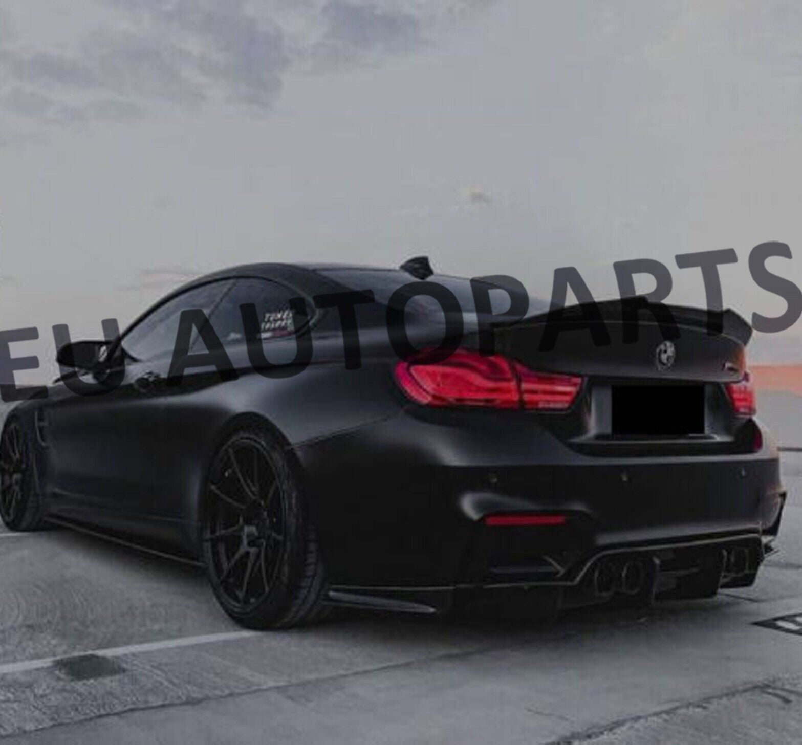 FOR BMW 4 SERIES F82 M4 COUPE REAR BOOT SPOILER V STYLE LIP GLOSS BLACK 100% FIT