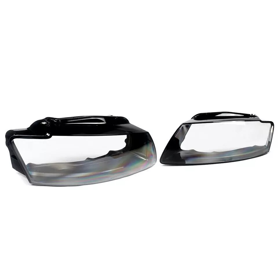 FOR AUDI A5 S5 LEFT RIGHT SIDE PAIR FRONT HEADLIGHT HEADLAMP LENS COVER 2009-11