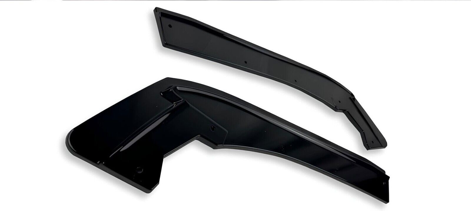 REAR BUMPER CORNER CANARDS GLOSS BLACK FOR BMW 3 SERIES F30 2015-2018
