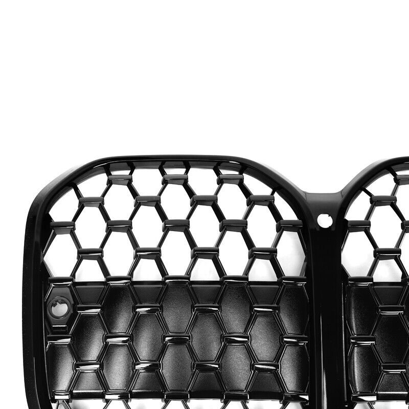FOR BMW G22 G23 G26 4 SERIES KIDNEY GRILL GRILLE M4 DIAMOND STYLE 20+ ALL BLACK