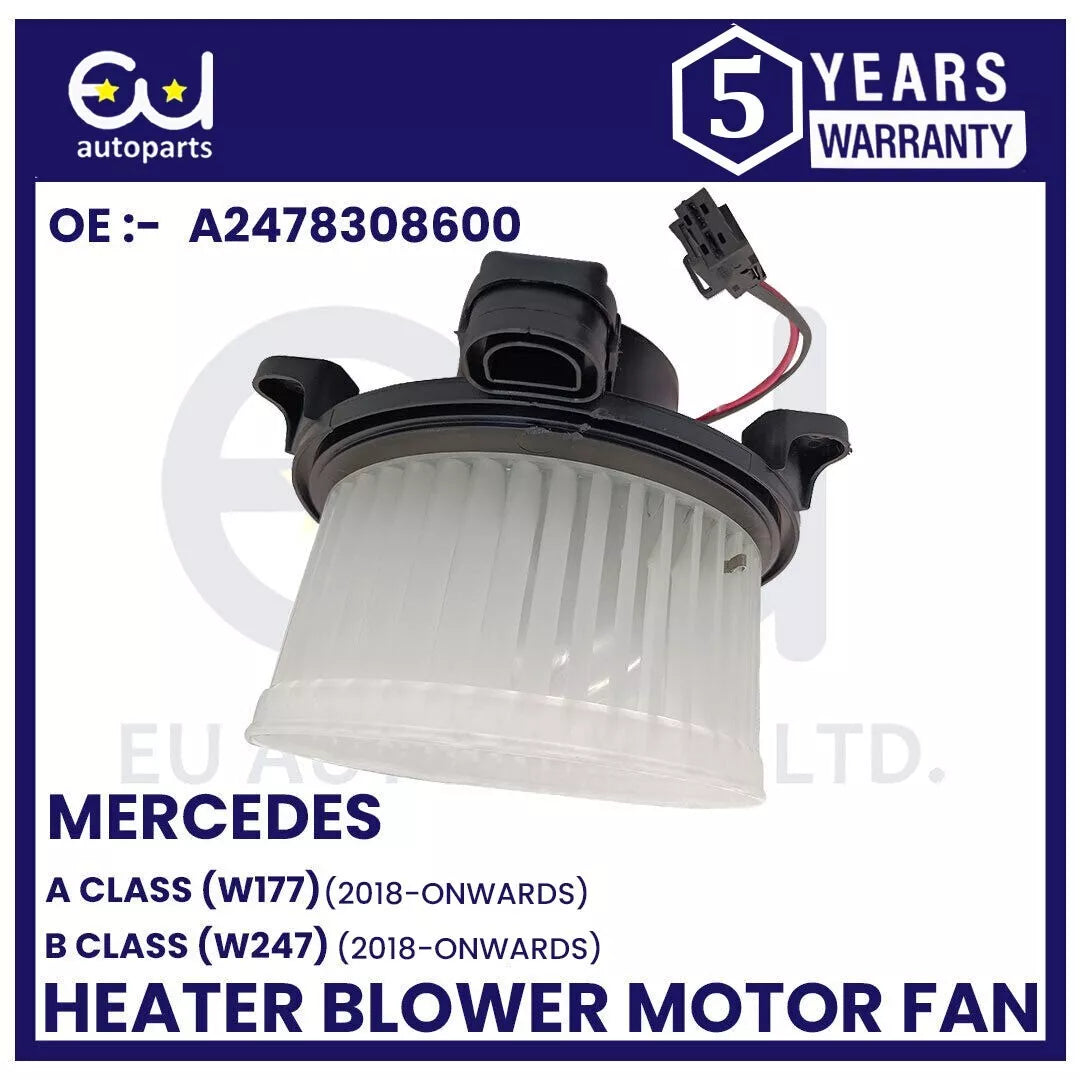 HEATER BLOWER MOTOR FAN FOR MERCEDES BENZ A CLASS W177 W247 18+ RHD A2478308600