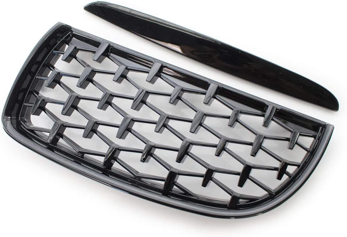 Uxcell Matte Black Front Kidney Grille For BMW 325i E90 E91 2005-2008 - Left & Right Pair