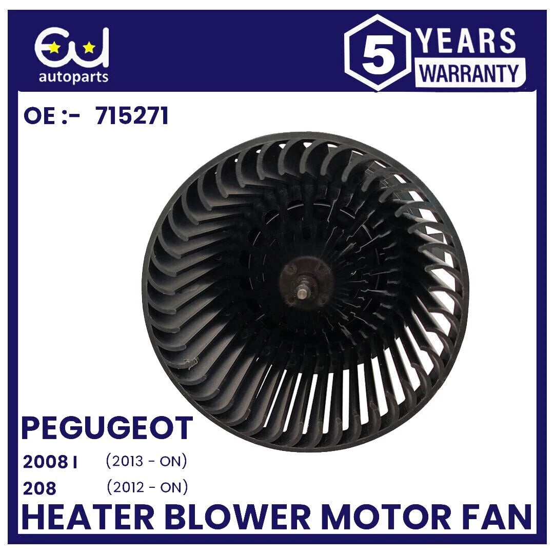 HEATER BLOWER MOTOR FAN FOR PEUGEOT 208 2008 MK1 CITROEN C3 MK3 12+ 1608182080
