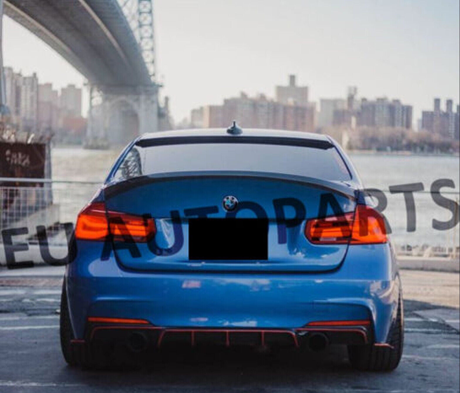 REAR ROOF SPOILER WINDOW WING LIP FOR BMW 3 SERIES F30 2012-2018 GLOSS BLACK
