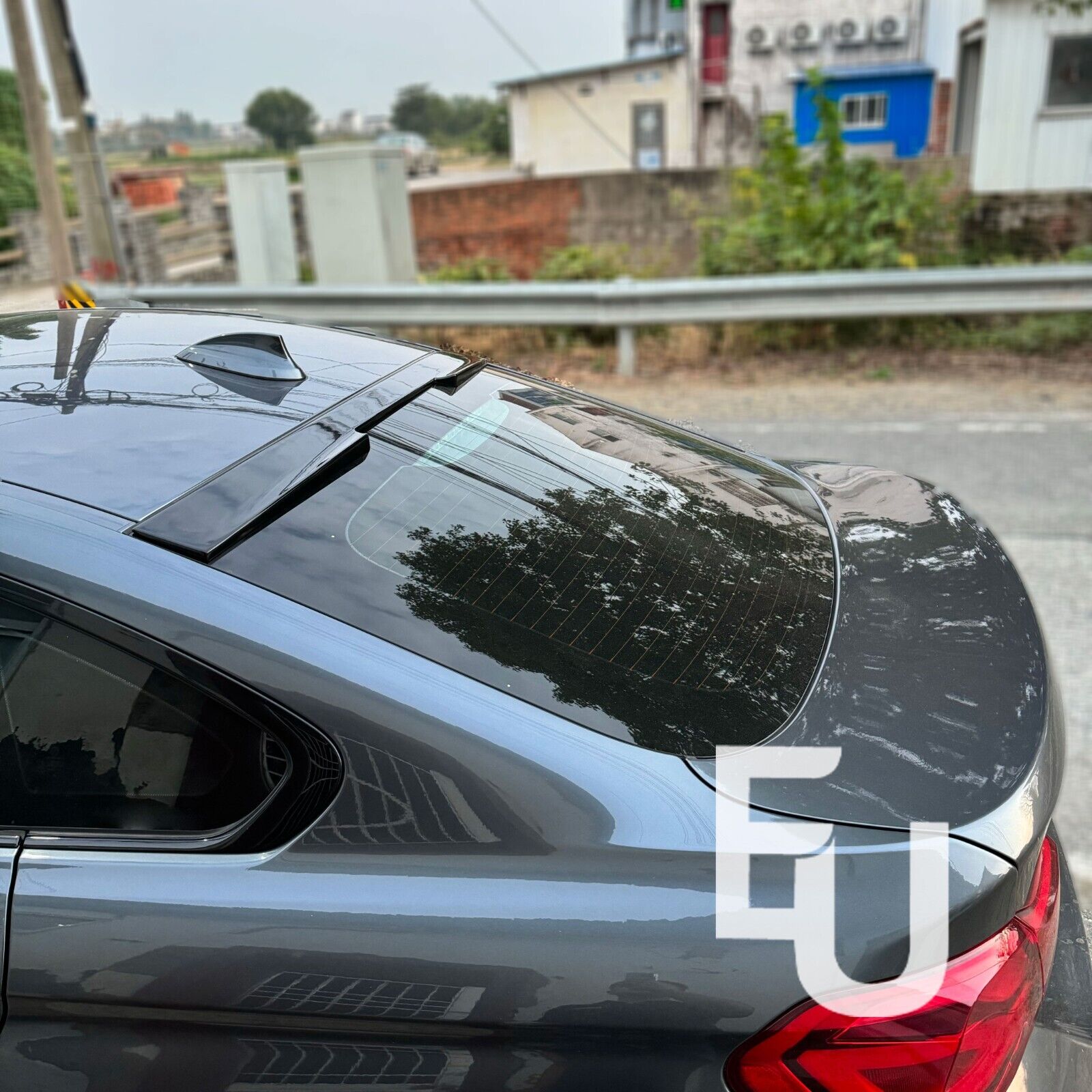 REAR ROOF BOOT SPOILER WING LIP FOR BMW 4 SERIES F36 GRAN COUPE BLACK 2014-2021