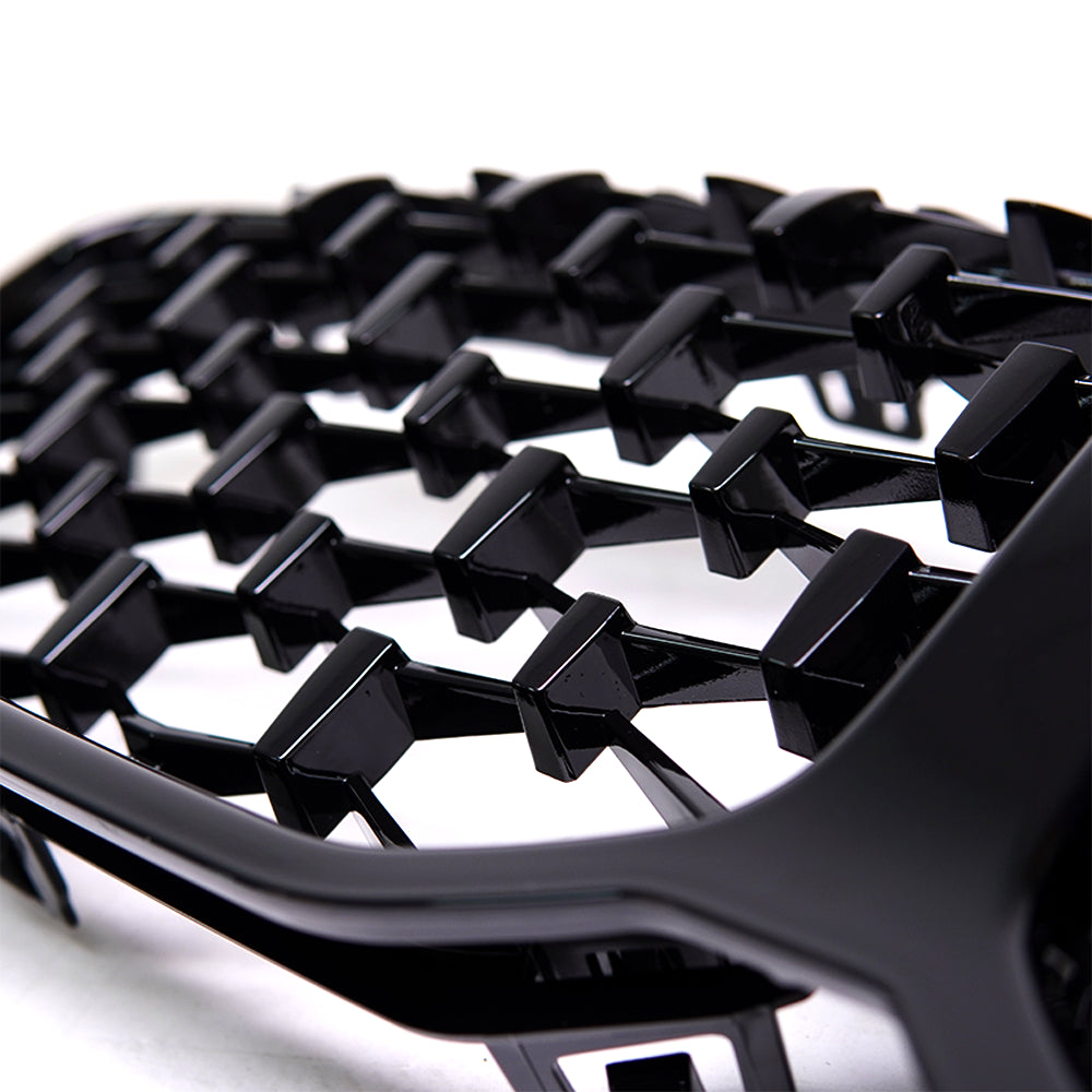 FOR BMW 1 SERIES F40 DIAMOND STYLE GRILLE FRONT KIDNEY GRILL GLOSS BLACK 2020+