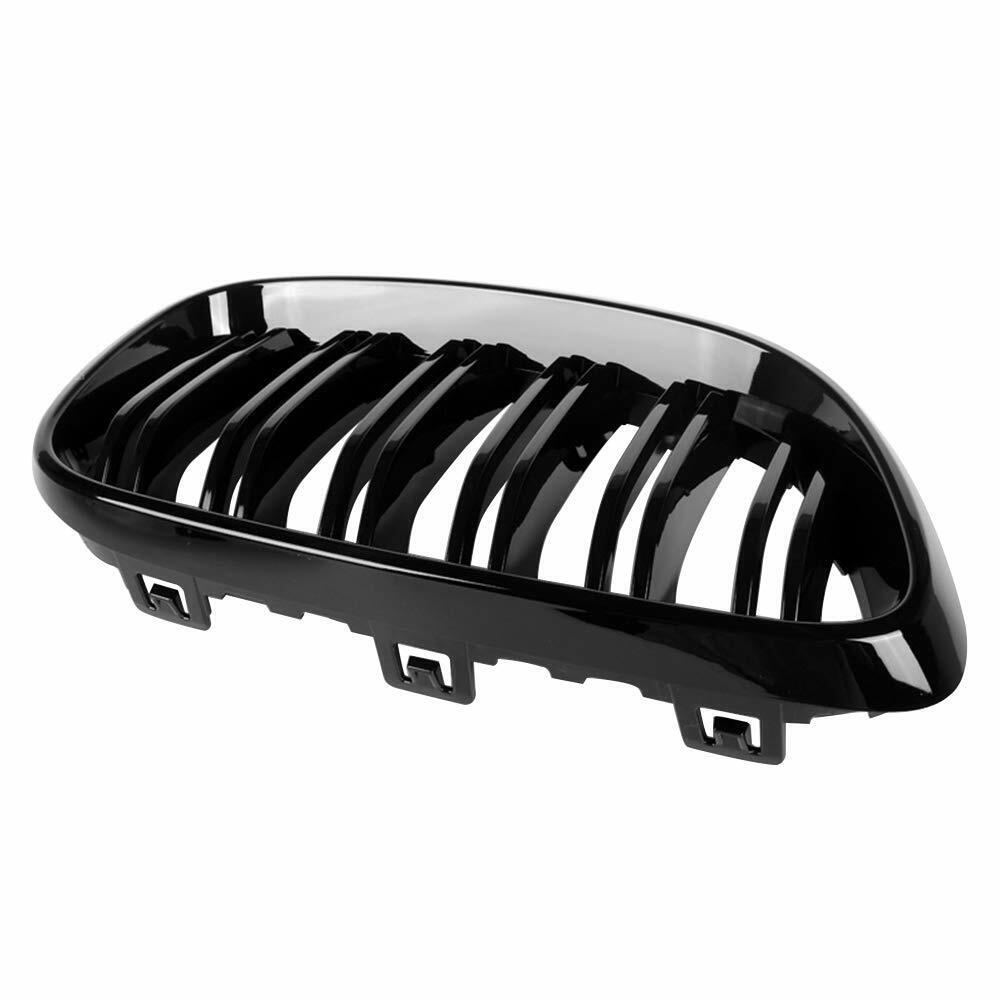 FOR BMW F22 F23 2 SERIES 14-21 FRONT KIDNEY GRILL GRILLE GLOSS BLACK DOUBLE LINE
