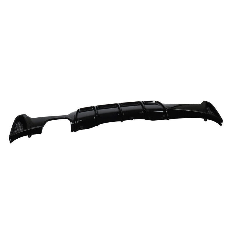 FOR BMW 4 SERIES F32 F33 F36 M SPORT REAR BUMPER DIFFUSER GLOSS BLACK 2013-2020