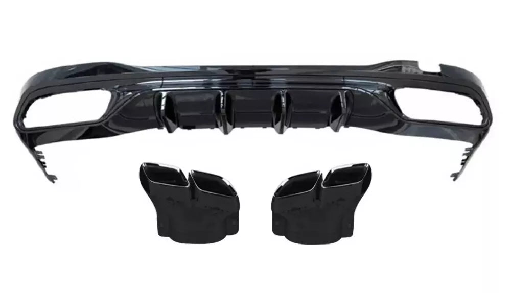 FOR MERCEDES C CLASS W206 C63 AMG REAR DIFFUSER LIP SPLITER TAIL PIPE AMG 2021+