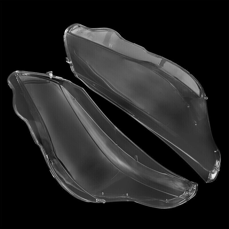 PAIR LEFT & RIGHT HEADLIGHT LENS COVER HEADLAMP SHELL FOR BMW 5 SERIES E60 E61