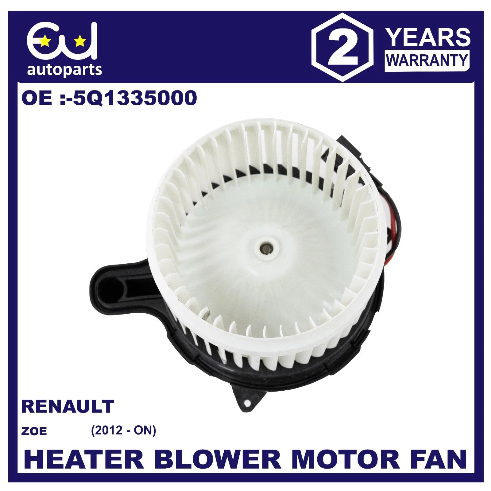 HEATER BLOWER MOTOR FAN FOR RENAULT ZOE BFM MK1 RHD 2012+ 5Q1335000 272103334R