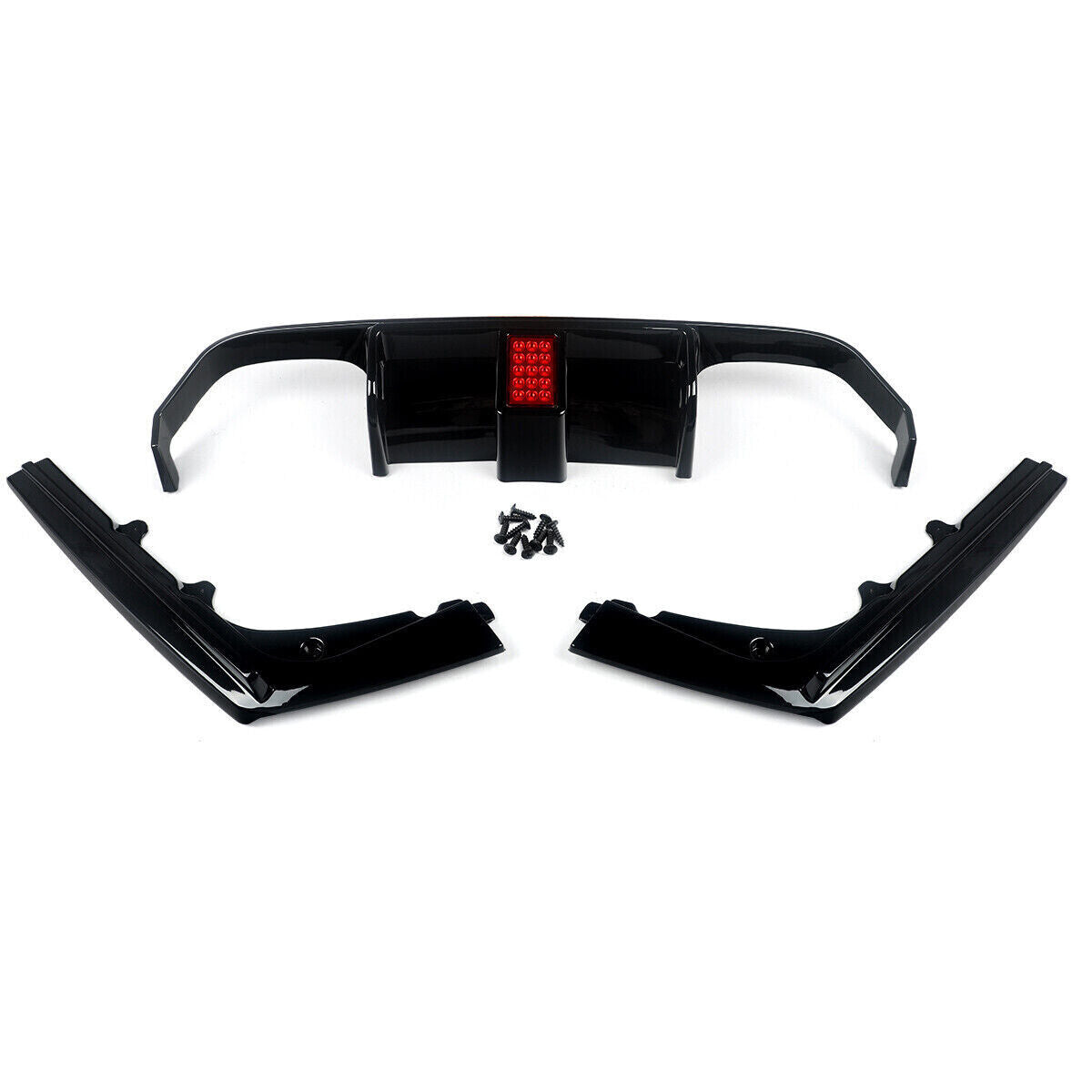 FOR BMW M3 M4 F80 F82 F83 F1 STYLE REAR DIFFUSER WITH LED GLOSS BLACK 2013-2020