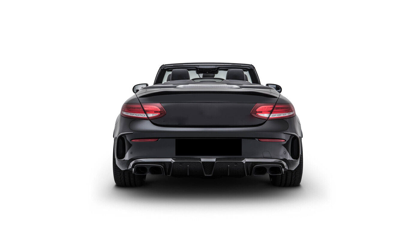 FOR MERCEDES C CLASS C205 A205 COUPE B STYLE REAR DIFFUSER+TAILPIPES CARBON LOOK