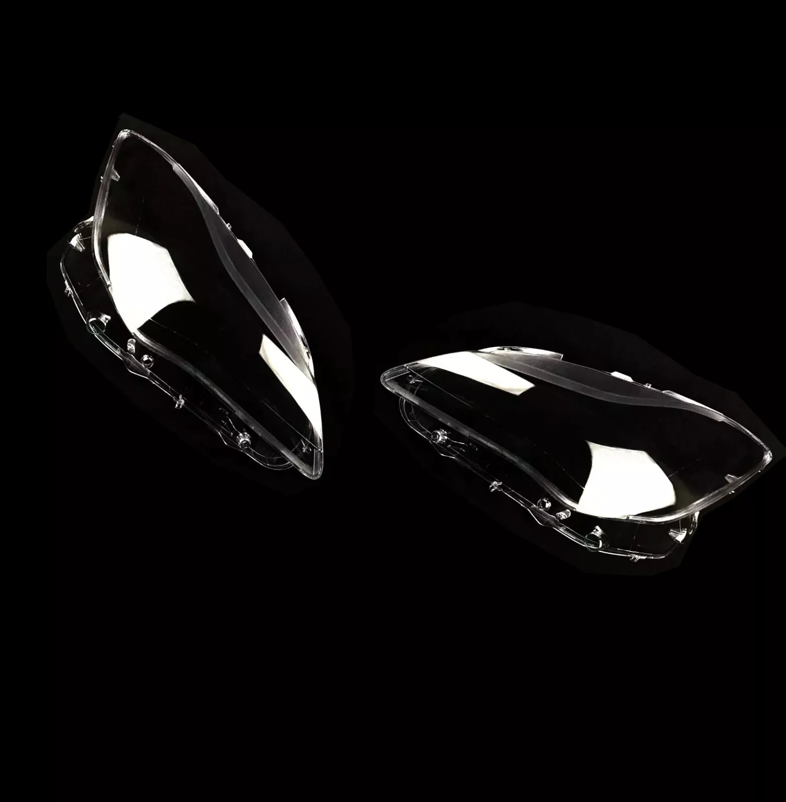 PAIR FOR MASERATI QUATTROPORTE MK6 M156 HEADLAMP HEADLIGHT LENS COVER 2016-2019