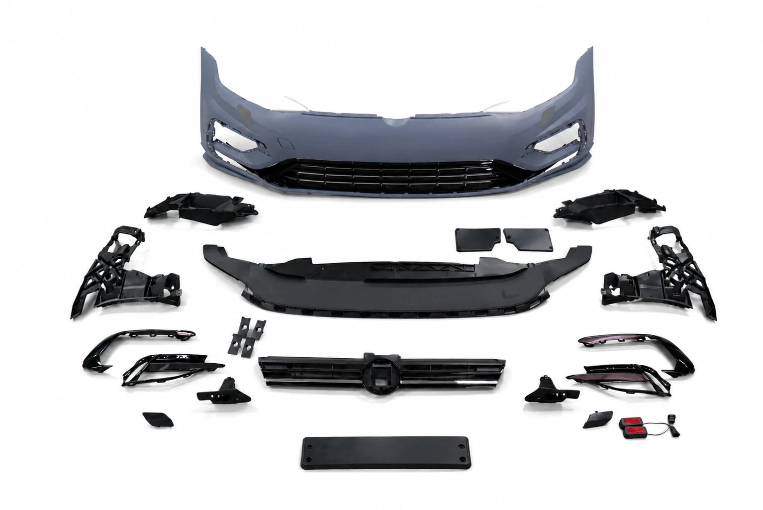 FOR VW VOLKSWAGEN POLO R LINE MK8 2018-2022 FRONT BUMPER COMPLETE GRILL & TRIMS