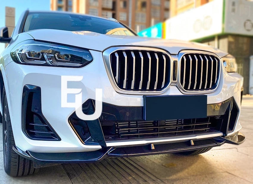 FOR BMW X3 G01 G02 LCI M SPORT FRONT SPLITTER SPOILER LIP GLOSS BLACK 2021+