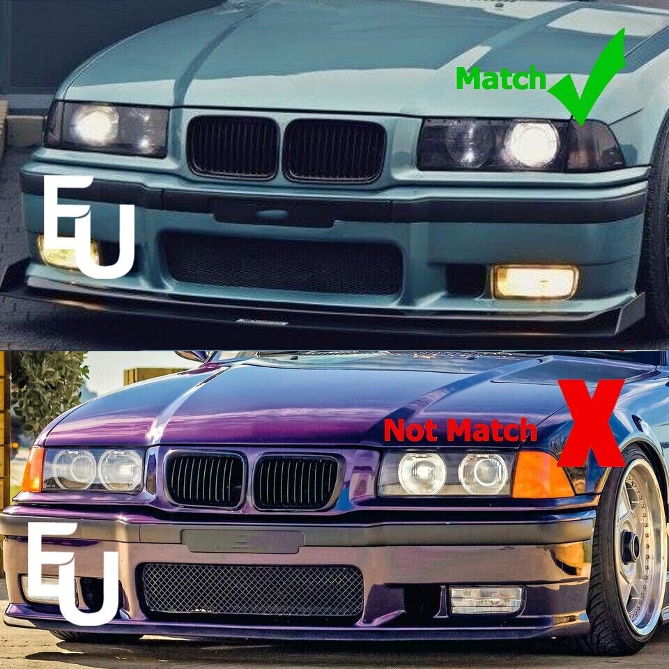 FOR BMW 3 SERIES E36 M3 STYLE FRONT KIDNEY DUAL SLAT GRILLE GRILL GLOSS 1992-98