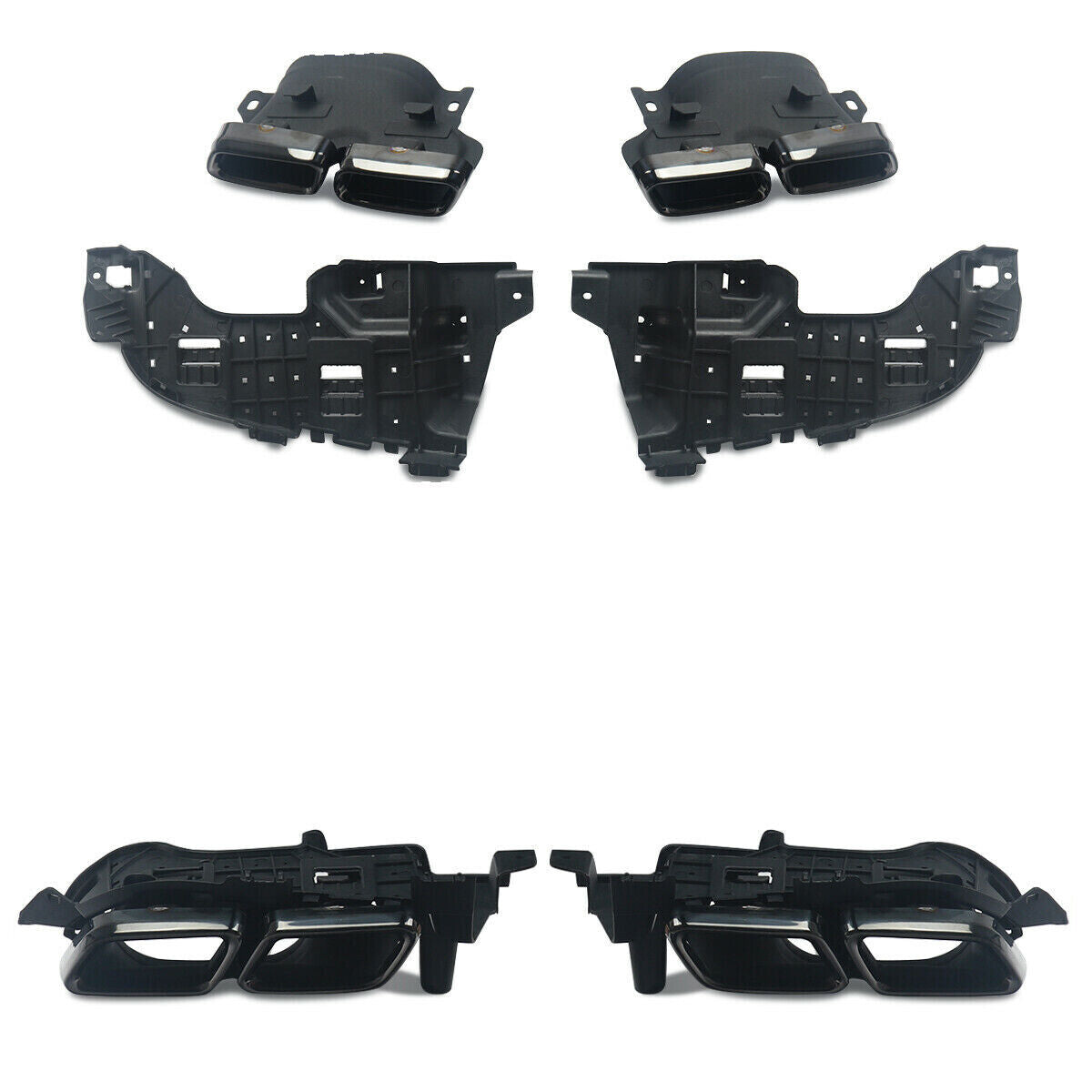 REAR DIFFUSER & TAIL PIPE FOR MERCEDES C CLASS A205 C205 COUPE AMG C63 S STYLE